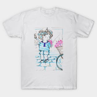 Little Boy with flowers T-Shirt